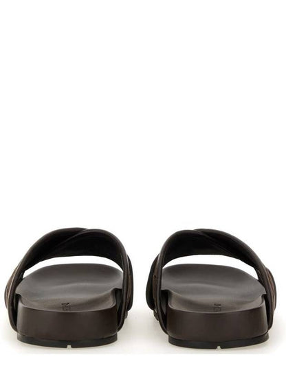 Luxury Bottega Veneta Tarik Suede Sandals Fondant