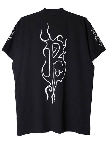 Luxury Balenciaga Trending 2025 Darkwave Cotton Short Sleeve T-Shirt Black