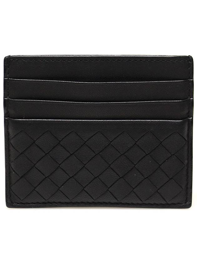 Luxury Bottega Veneta 162150 Black Intrecciato Nappa VN Card Wallet