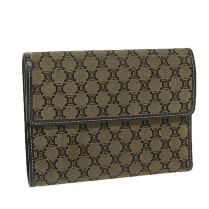 Luxury CELINE Macadam Canvas Wallet Beige  ai707