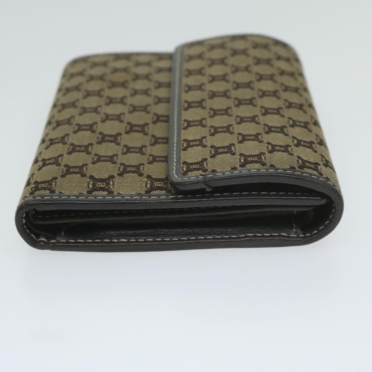 Luxury CELINE Macadam Canvas Wallet Beige  ai707