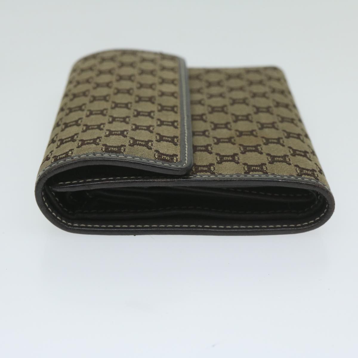 Luxury CELINE Macadam Canvas Wallet Beige  ai707