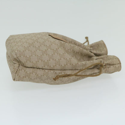 Luxury CELINE Macadam Canvas Drawstring Pouch Beige  ai715