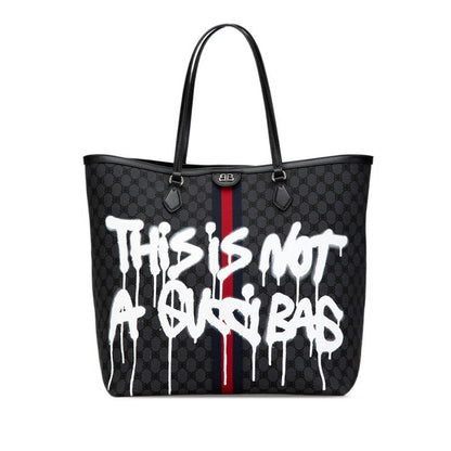 Gucci x Luxury Balenciaga Trending 2025 Graffiti Large Tote Bag 680127
