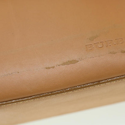 Luxury Burberry Shoulder Bag Leather Orange Auth am3721