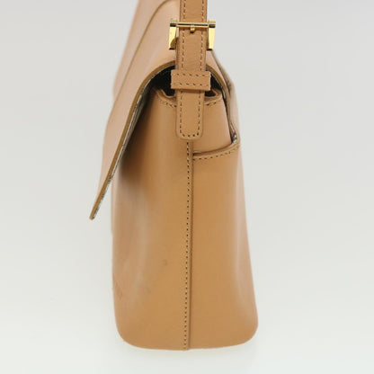 Luxury Burberry Shoulder Bag Leather Orange Auth am3721