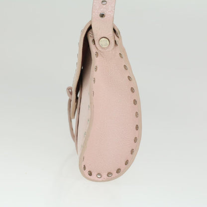 Luxury CELINE Studs Shoulder Bag Leather Pink CE00/23  am3799