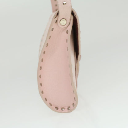 Luxury CELINE Studs Shoulder Bag Leather Pink CE00/23  am3799