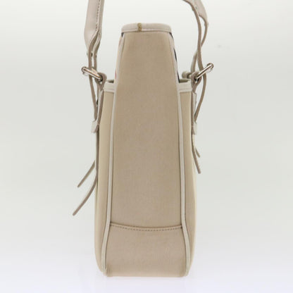 Luxury Burberry Nova Check Shoulder Bag Nylon Leather Beige Auth am4592
