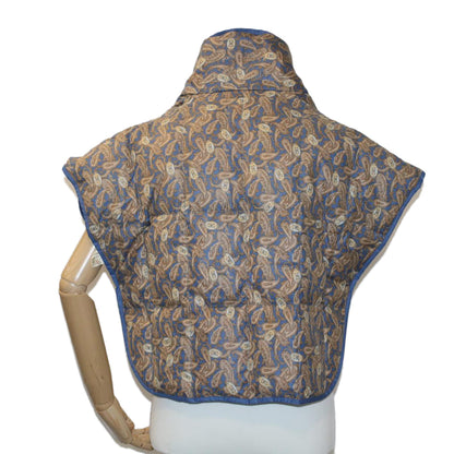 Luxury CELINE Paisley Shoulder Jacket Cotton 2Set Red Blue  am4784