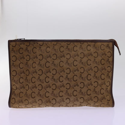 Luxury CELINE Shoulder Bag Canvas Leather 3Set Brown Beige  am5026