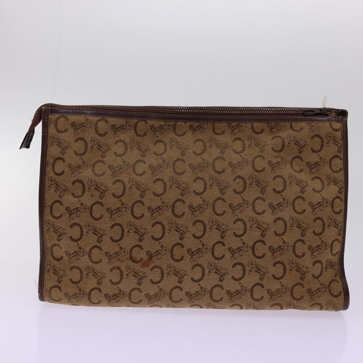 Luxury CELINE Shoulder Bag Canvas Leather 3Set Brown Beige  am5026