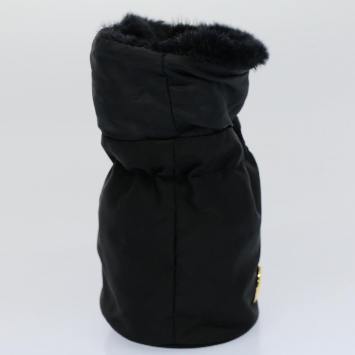 Luxury CELINE Circle Pouch Nylon Black  am5193