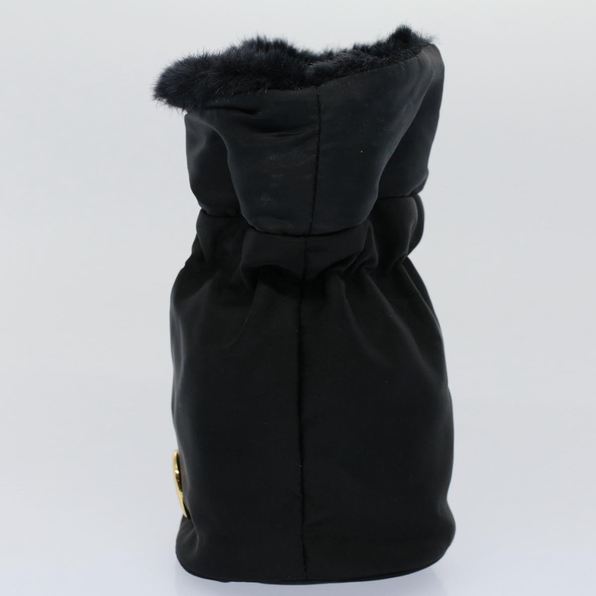 Luxury CELINE Circle Pouch Nylon Black  am5193