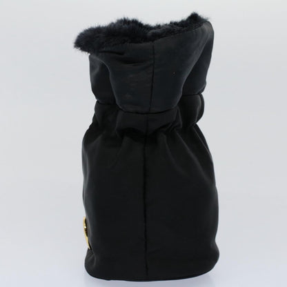 Luxury CELINE Circle Pouch Nylon Black  am5193