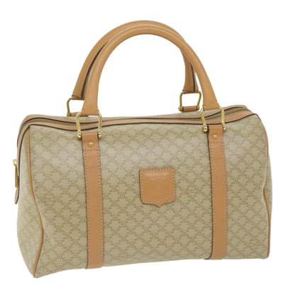 Luxury CELINE Macadam Canvas Boston Bag Beige  am5215