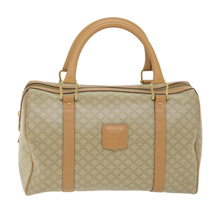Luxury CELINE Macadam Canvas Boston Bag Beige  am5215