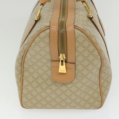 Luxury CELINE Macadam Canvas Boston Bag Beige  am5215