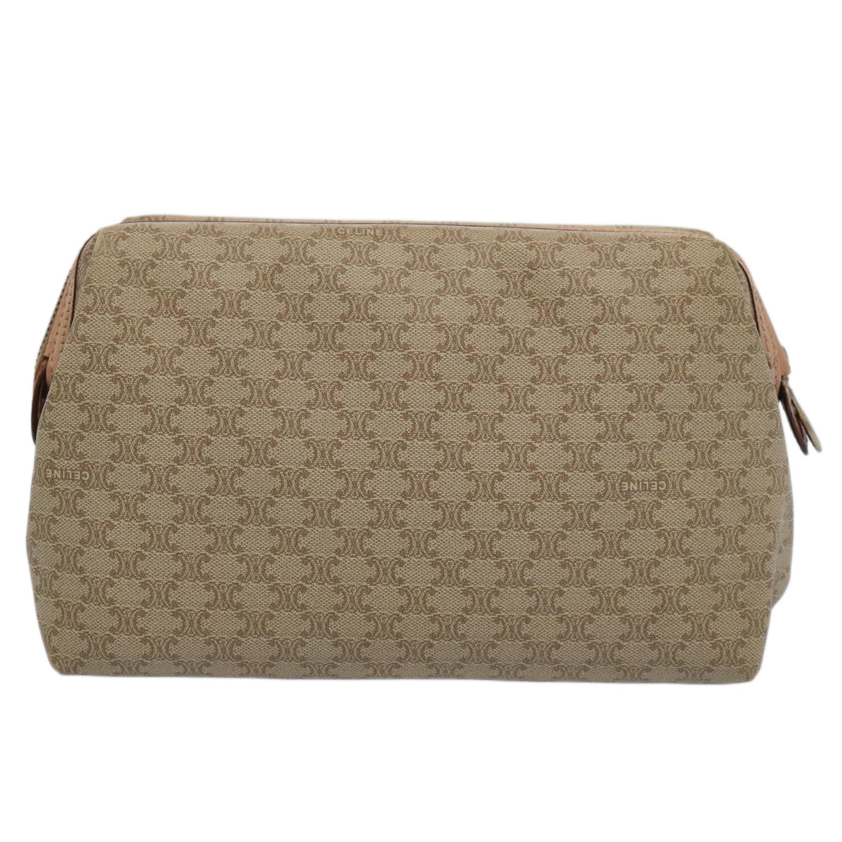 Luxury CELINE Macadam Canvas Pouch Beige  am5463