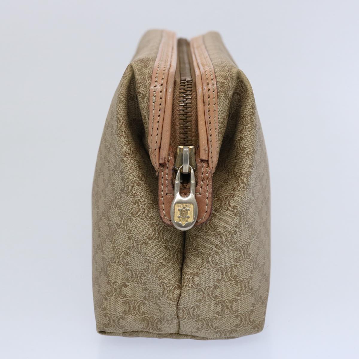 Luxury CELINE Macadam Canvas Pouch Beige  am5463