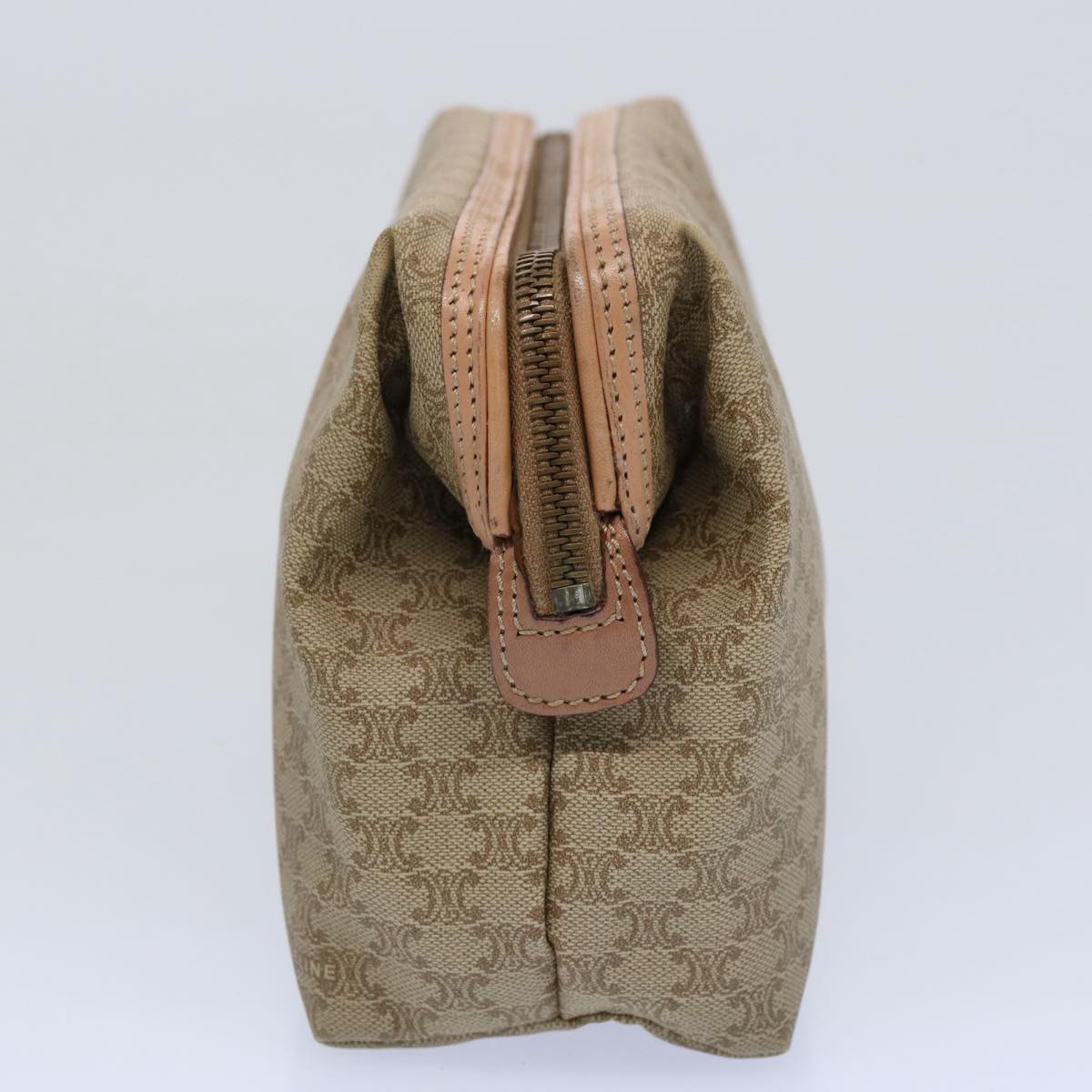 Luxury CELINE Macadam Canvas Pouch Beige  am5463
