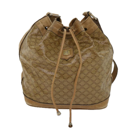 Luxury CELINE Macadam Canvas clutch Shoulder Bag Coated Canvas 2Set Beige  am5464