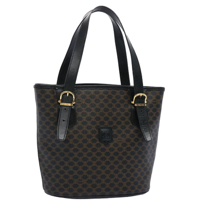 Luxury CELINE Macadam Canvas Tote Bag PVC Leather Black  am5509
