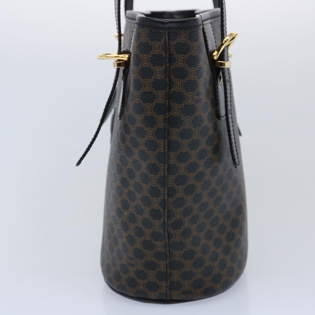 Luxury CELINE Macadam Canvas Tote Bag PVC Leather Black  am5509