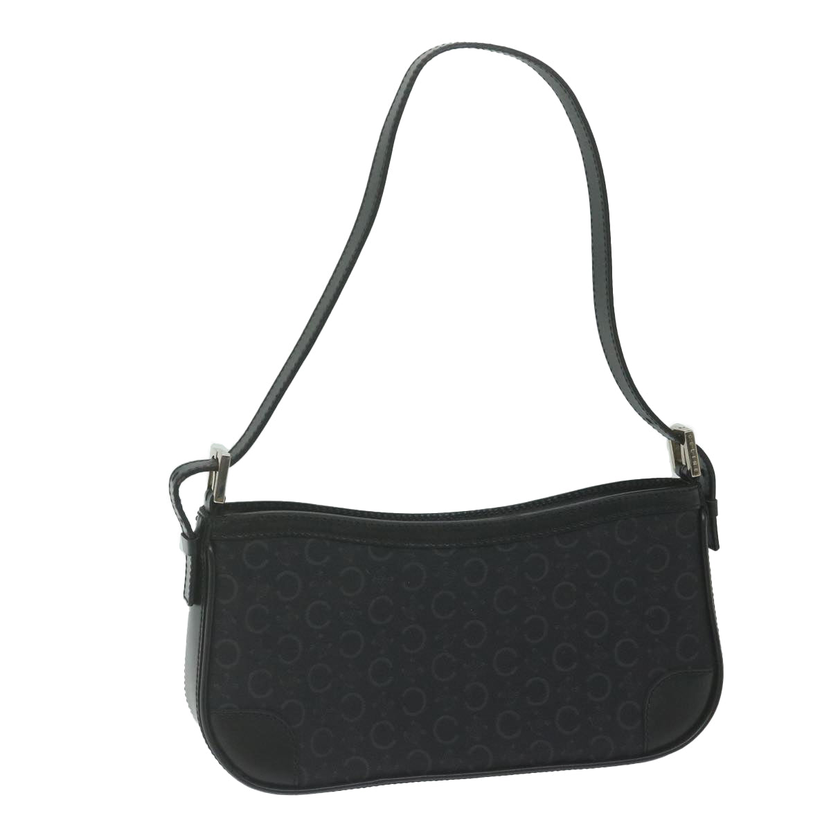 Luxury CELINE C Macadam Canvas Shoulder Bag Black  am5538