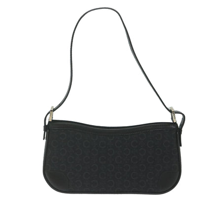 Luxury CELINE C Macadam Canvas Shoulder Bag Black  am5538