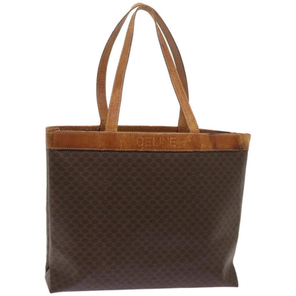 Luxury CELINE Macadam Canvas Tote Bag PVC Brown  am5886