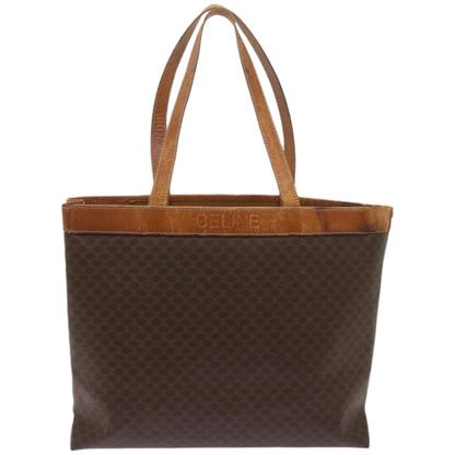 Luxury CELINE Macadam Canvas Tote Bag PVC Brown  am5886