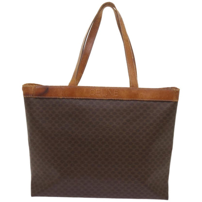Luxury CELINE Macadam Canvas Tote Bag PVC Brown  am5886