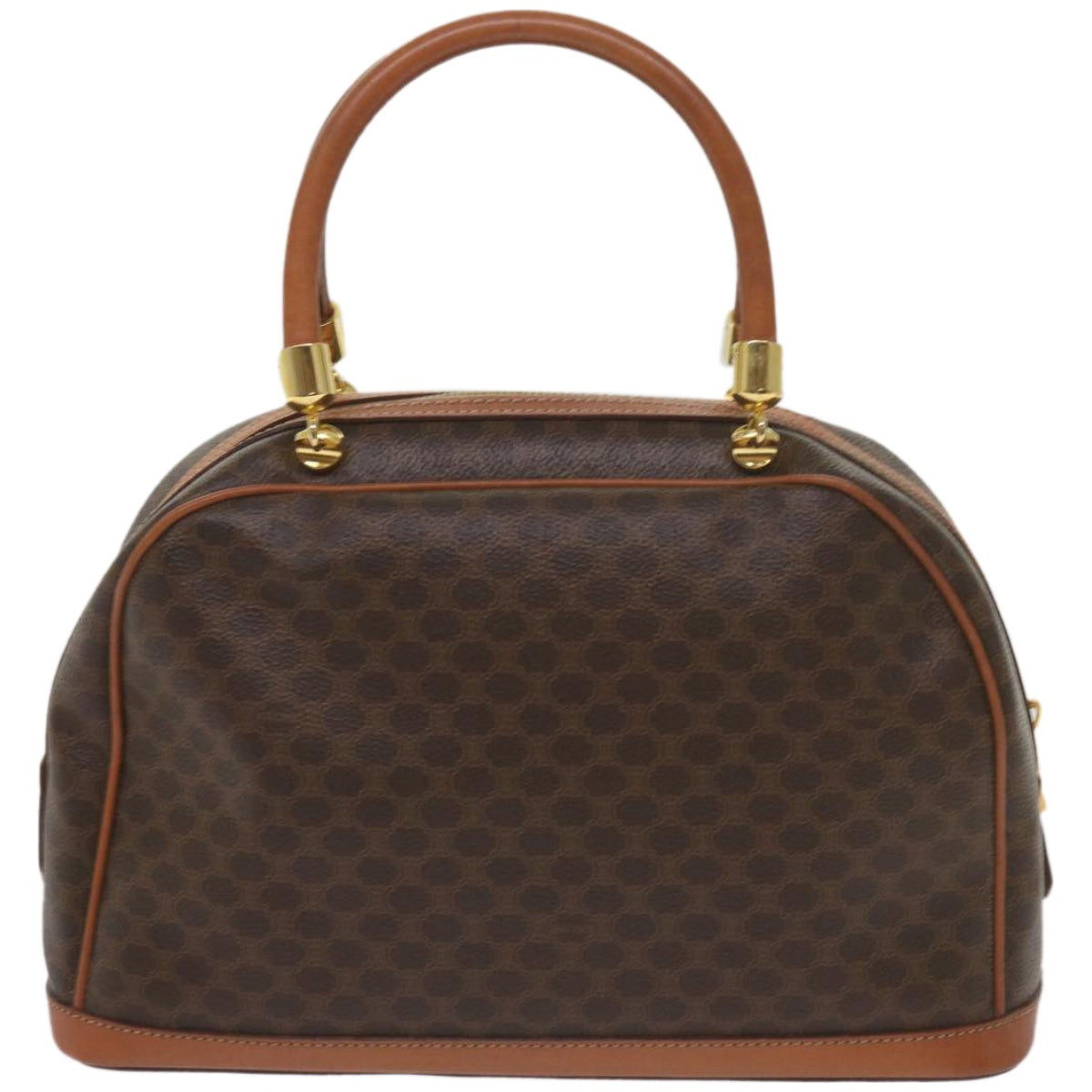 Luxury CELINE Macadam Canvas Hand Bag PVC Brown  am5897