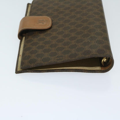 Luxury CELINE Macadam Canvas Day Planner Cover PVC Brown  am5982