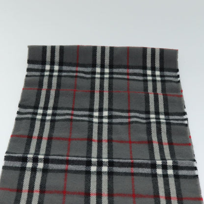 Luxury BurberrySs Nova Check Scarf Wool Gray Auth am6330