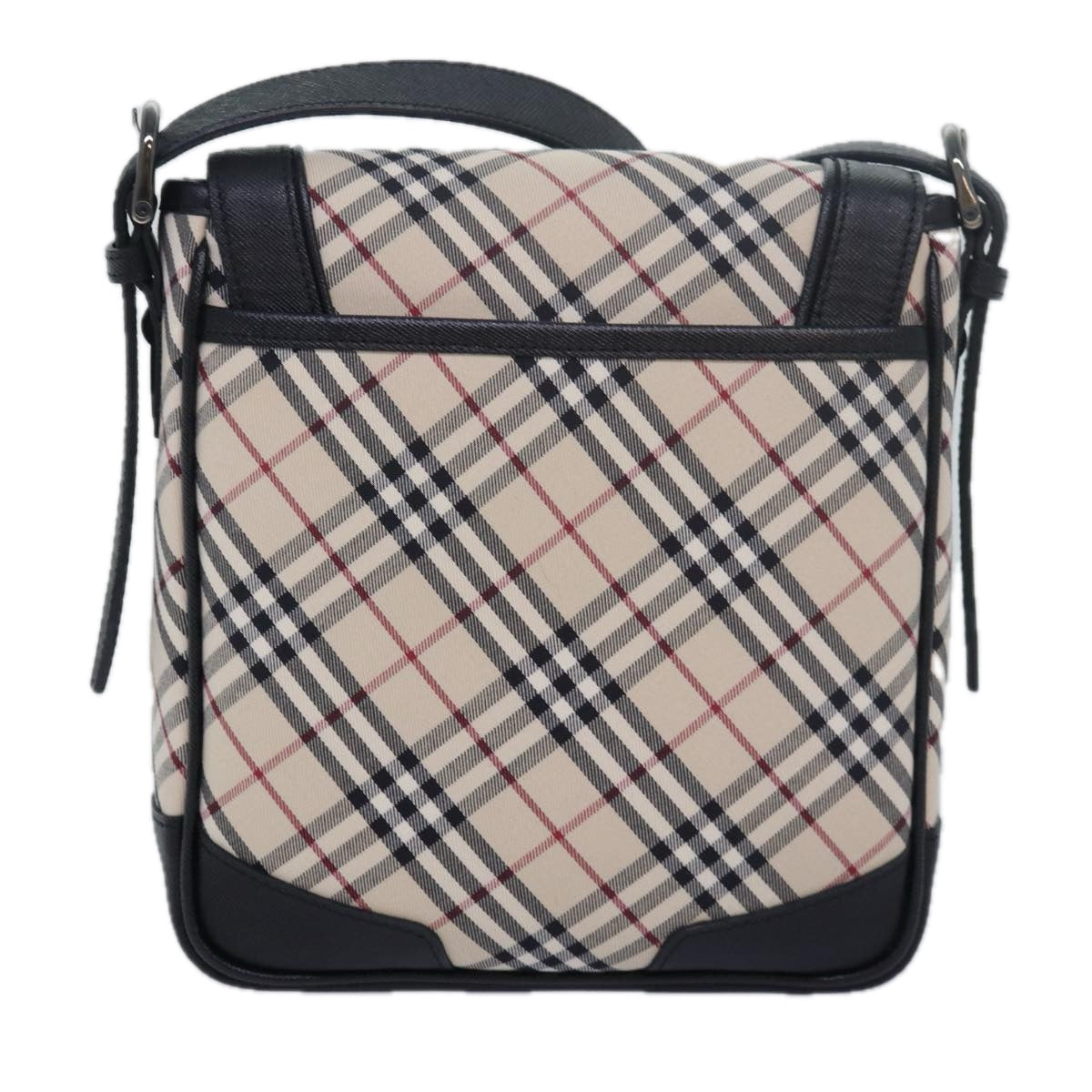 Luxury BurberrySs Nova Check Shoulder Bag Canvas Beige Auth am6582A
