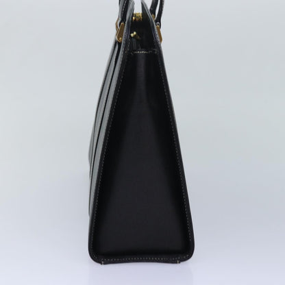Luxury BurberrySs Hand Bag Leather Black Auth am6686