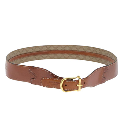 Luxury CELINE Macadam Canvas Belt 31.5"" Beige  ar10052B