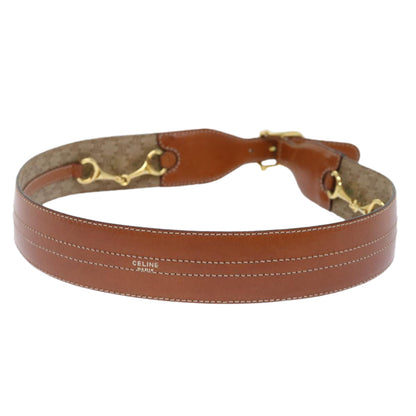 Luxury CELINE Macadam Canvas Belt 31.5"" Beige  ar10052B