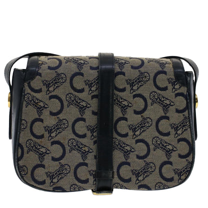 Luxury CELINE C Macadam Canvas Shoulder Bag Navy  ar10062
