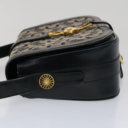 Luxury CELINE C Macadam Canvas Shoulder Bag Navy  ar10062