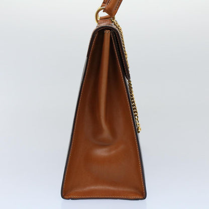 Luxury CELINE Macadam Canvas Hand Bag PVC Leather Brown  ar10248