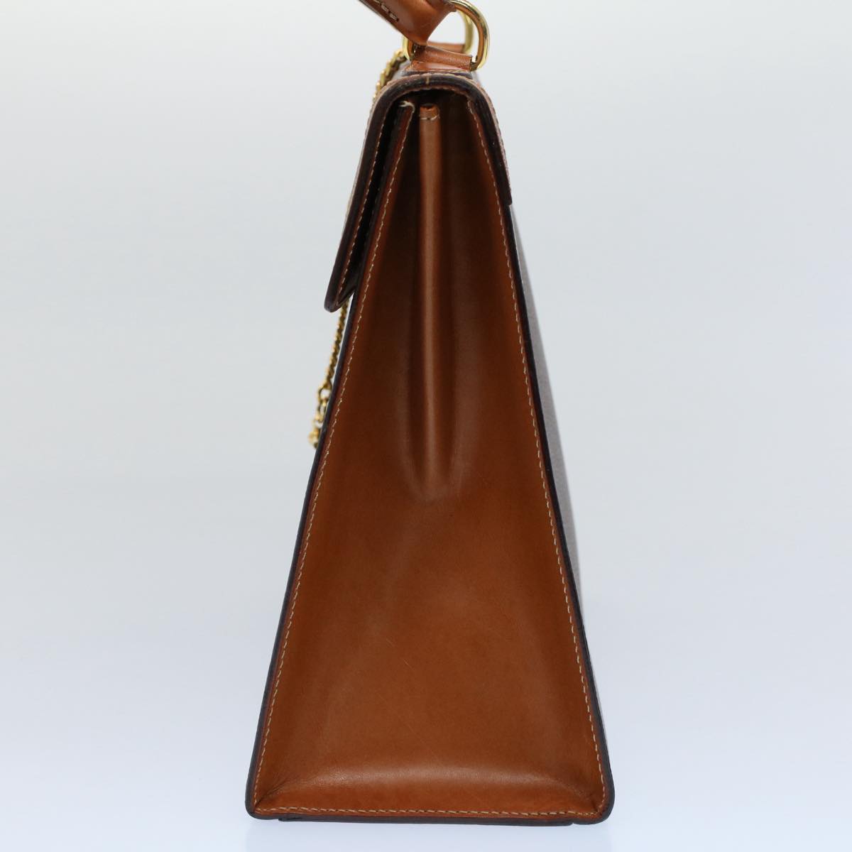 Luxury CELINE Macadam Canvas Hand Bag PVC Leather Brown  ar10248