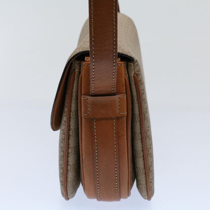 Luxury CELINE Macadam Canvas Shoulder Bag Beige  ar10274