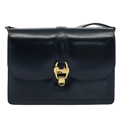 Luxury CELINE Horse Carriage Shoulder Bag Leather Navy  ar10323