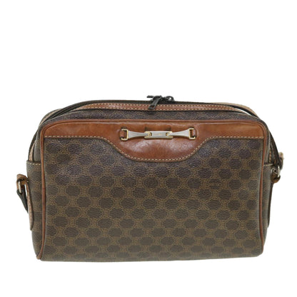 Luxury CELINE Macadam Canvas Shoulder Bag PVC Leather Brown  ar10380B
