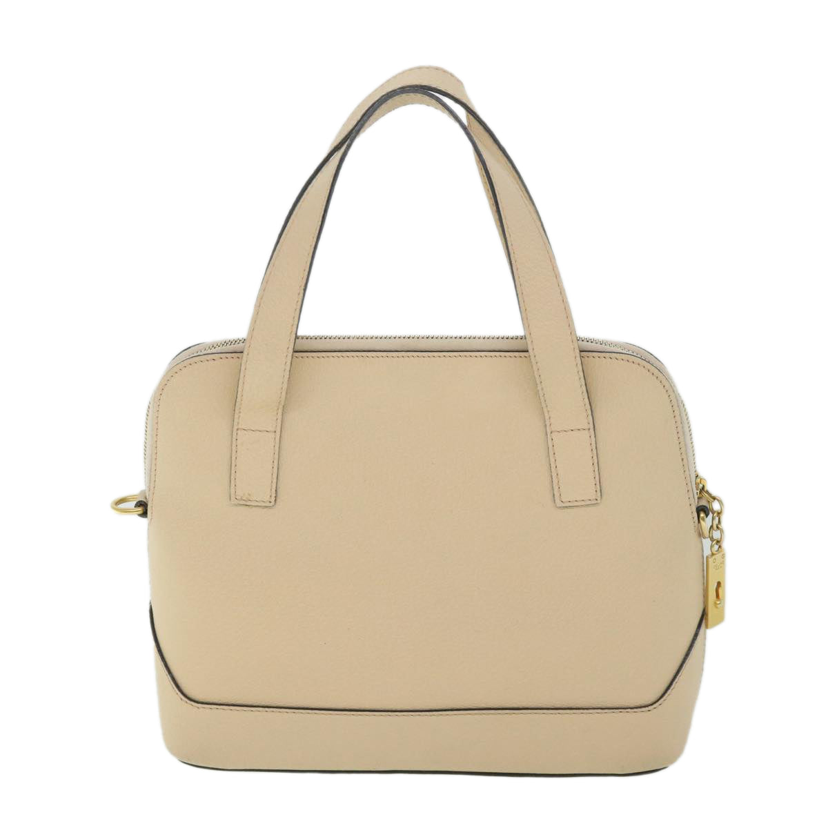 Luxury CELINE Hand Bag Leather 2way Beige  ar10402