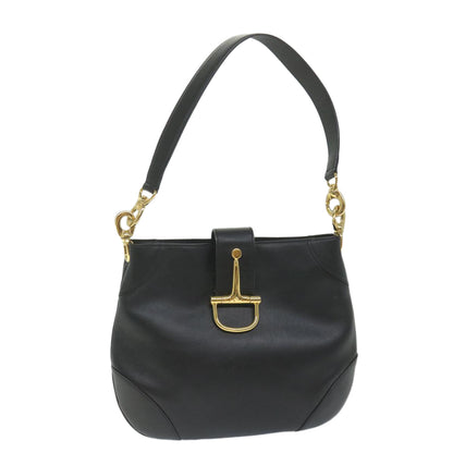 Luxury CELINE Shoulder Bag Leather Black  ar10477