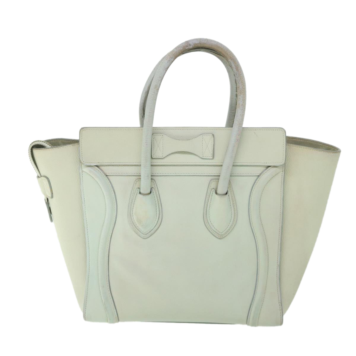 Luxury CELINE Luggage Hand Bag Leather Beige  ar10492